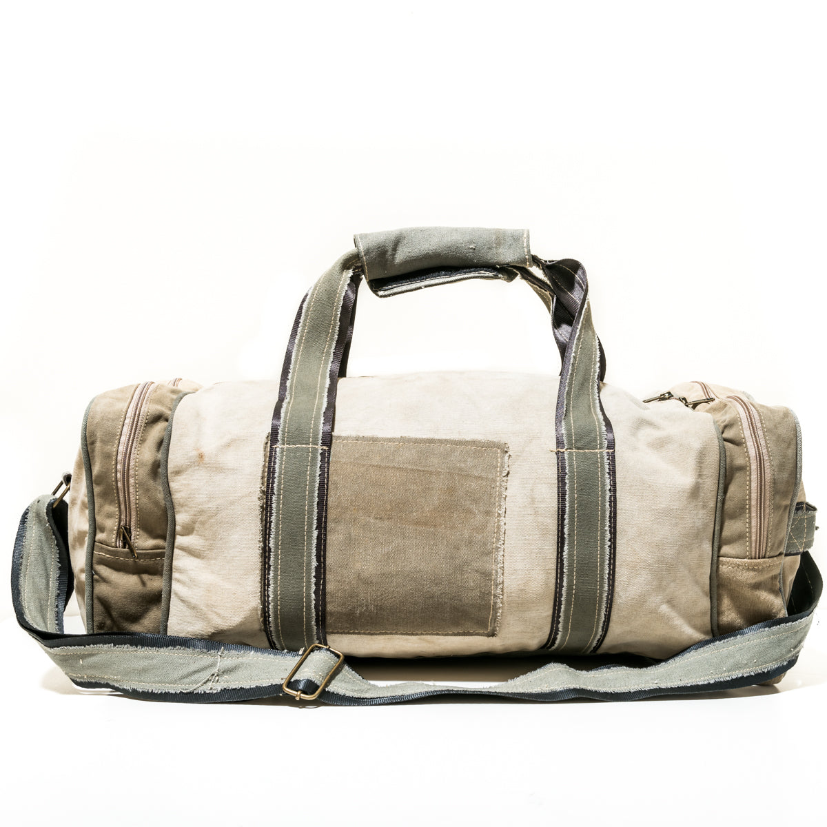 Globetrotter Duffle Bag Afroblonde Eco Collection Upcycled Vegan Recycled Truck Canvas Afroblonde Road Gear